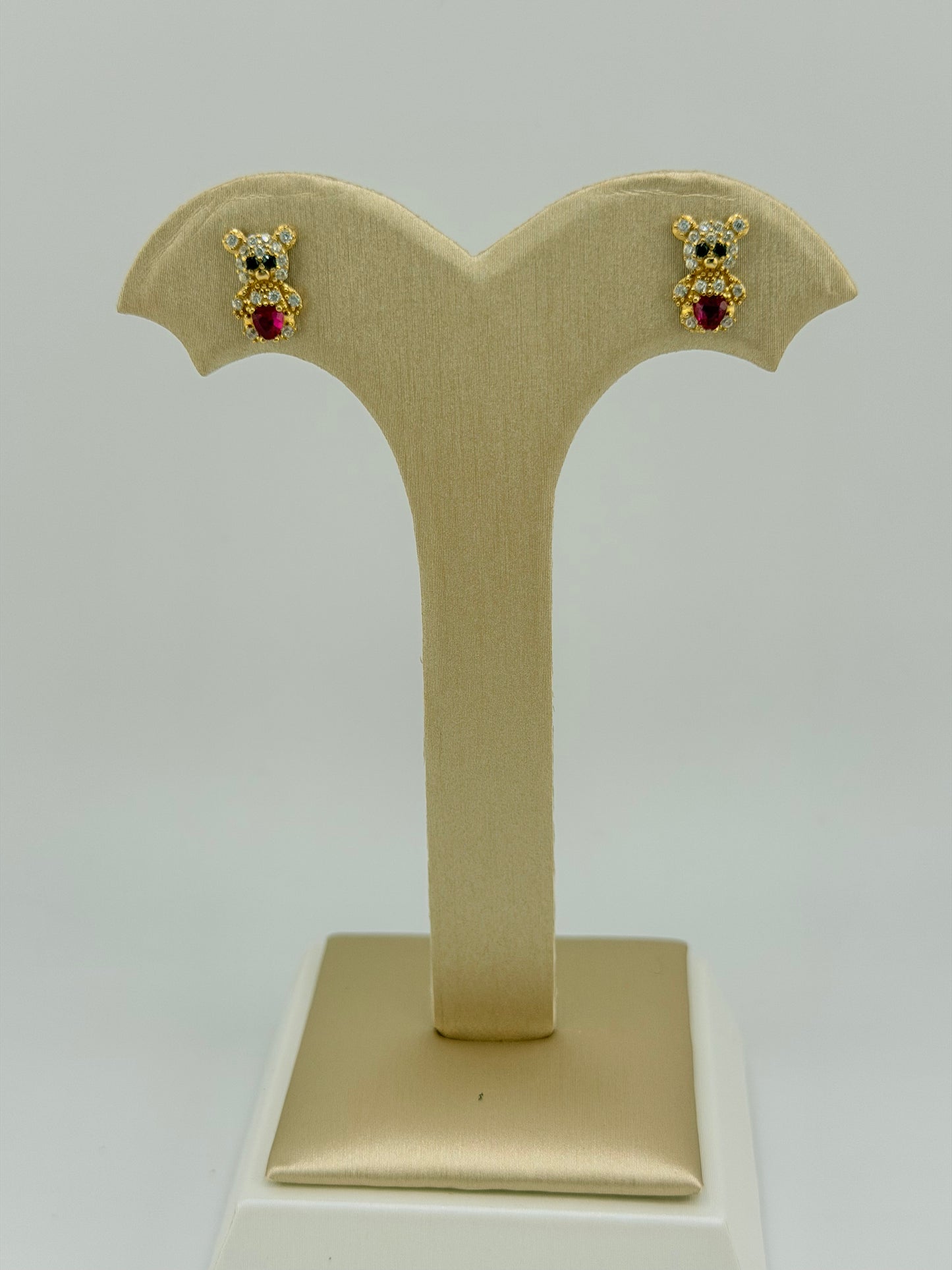 14kt Small Gold Bears Earrings.