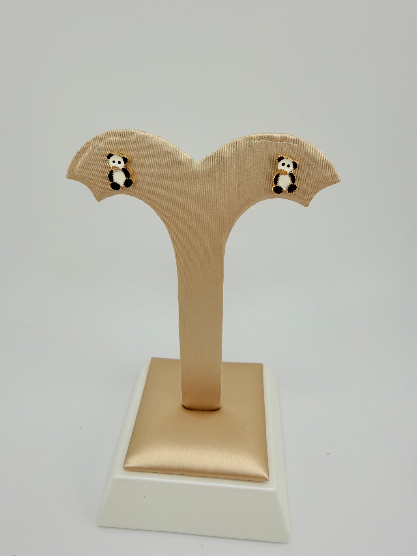 14kt Small Bears Gold Earrings