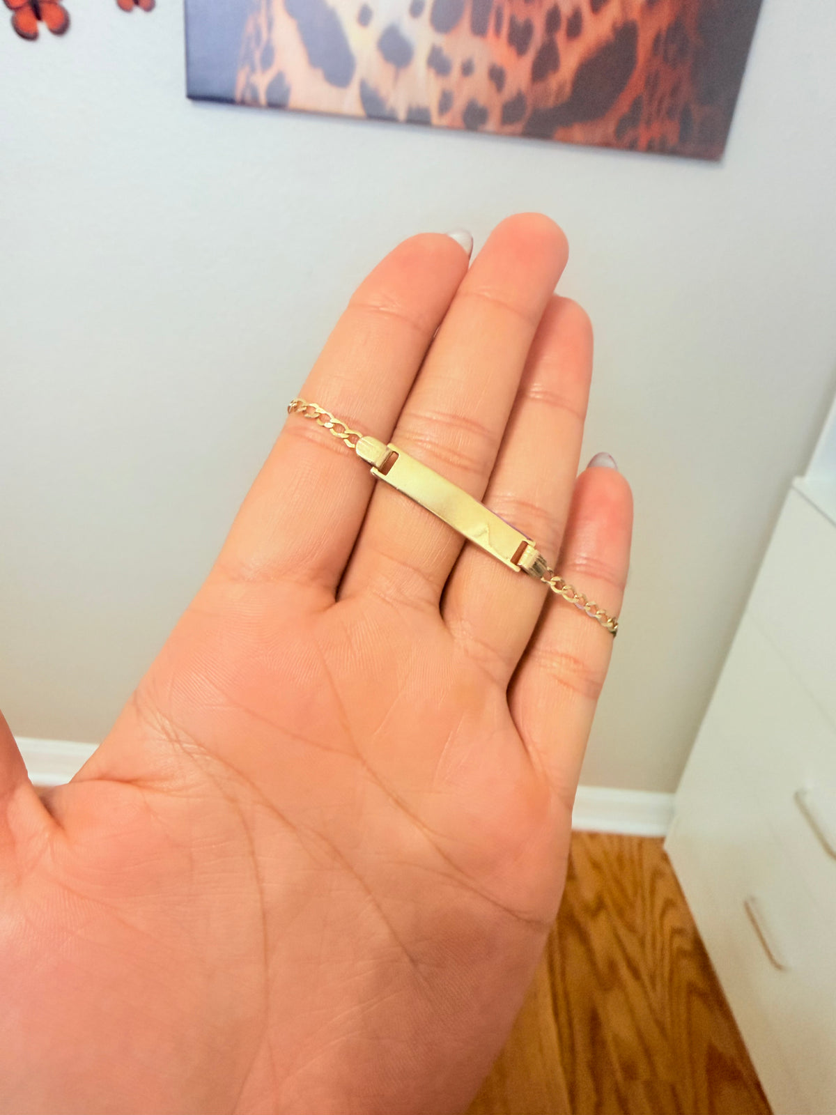 10kt Gold ID Bracelet size 6”.