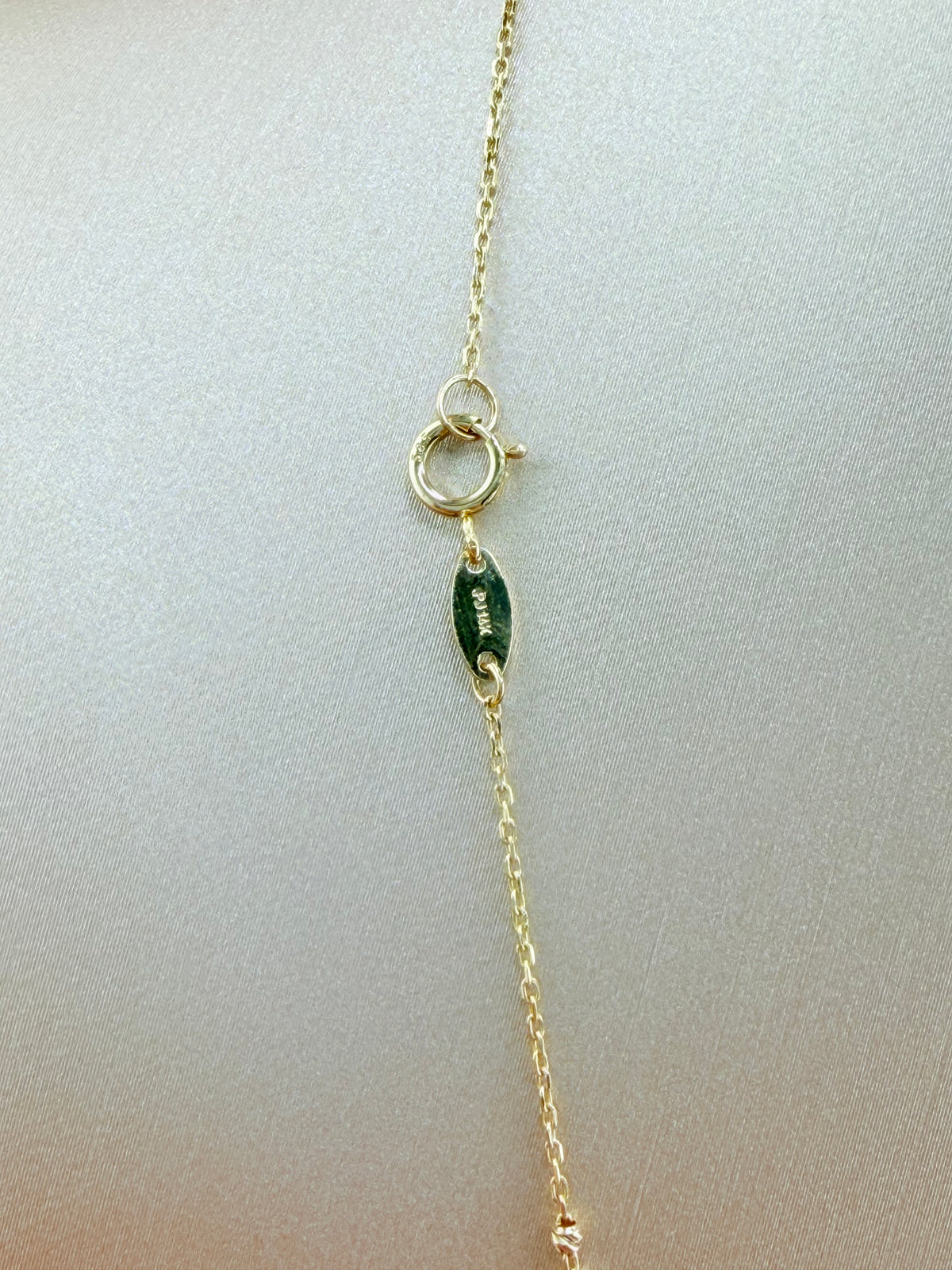 14kt Solid Gold Chain with Cross Pendant, 18” Long. n