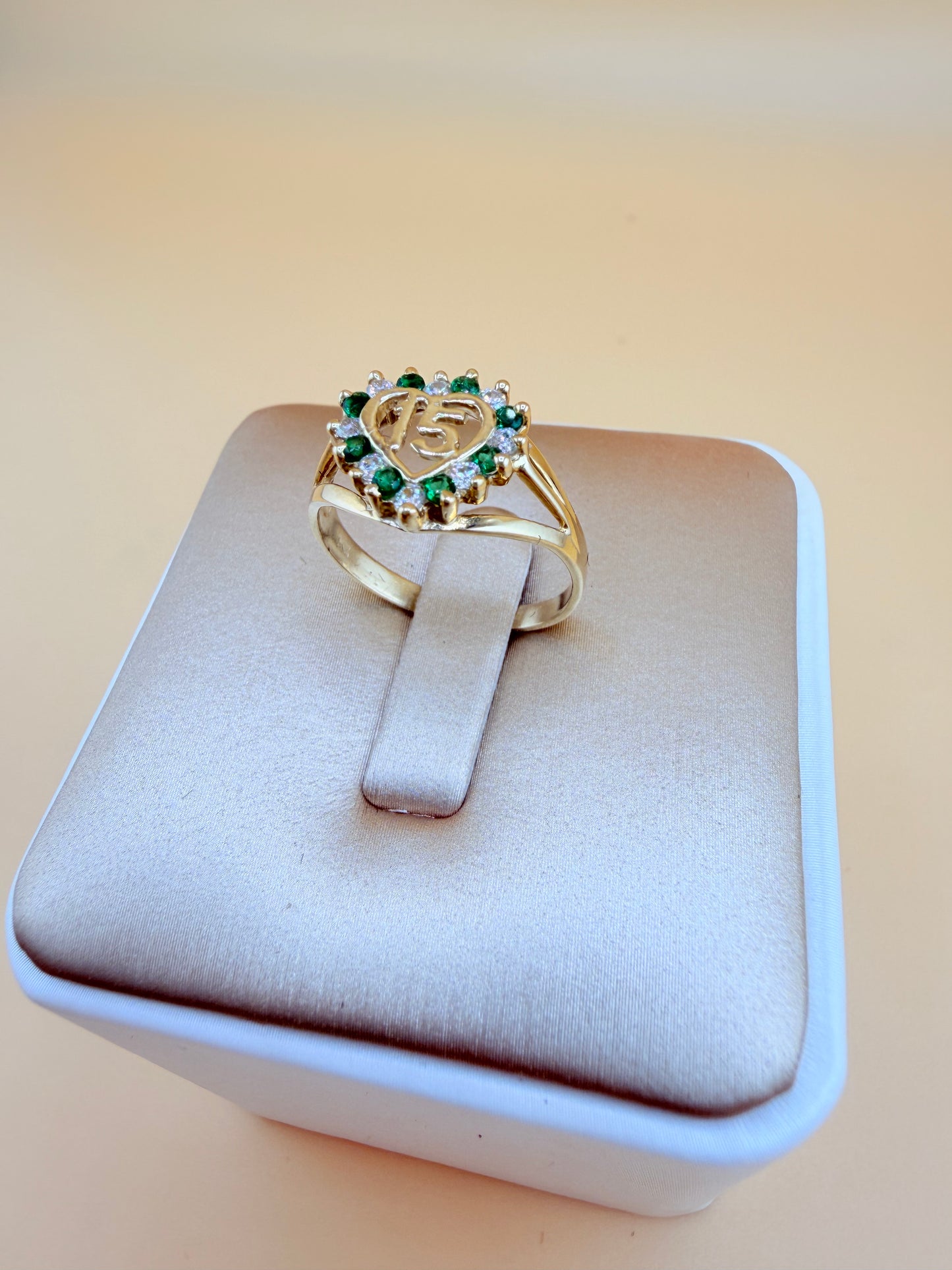 10kt Solid Gold Ring, size 6”. r