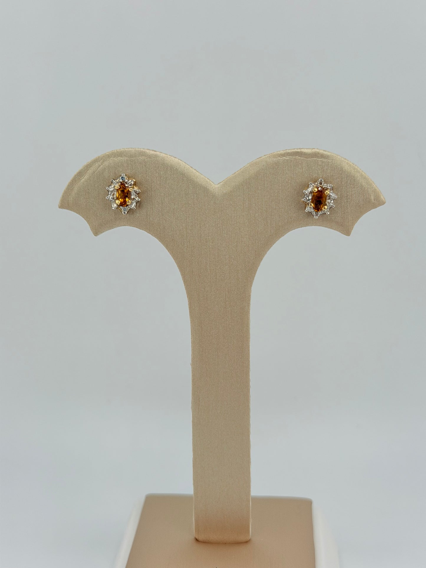 10kt Earrings (real Citrino Stone)