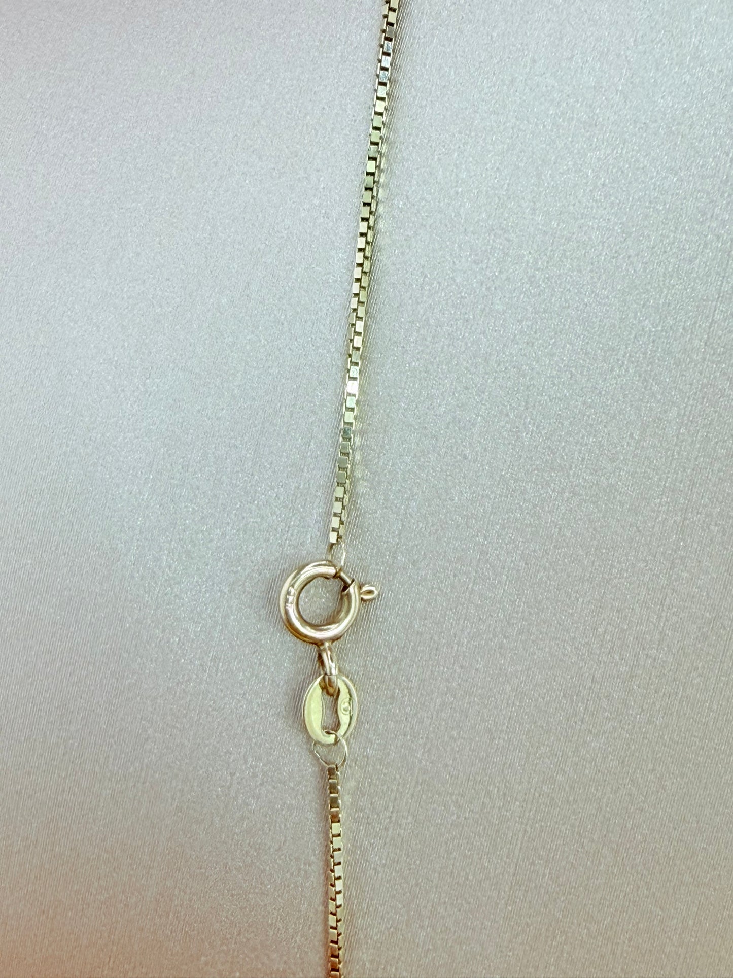 10K Solid Gold Chain with Butterfly Pendant, 20” Long, 0.8mm Thick. n