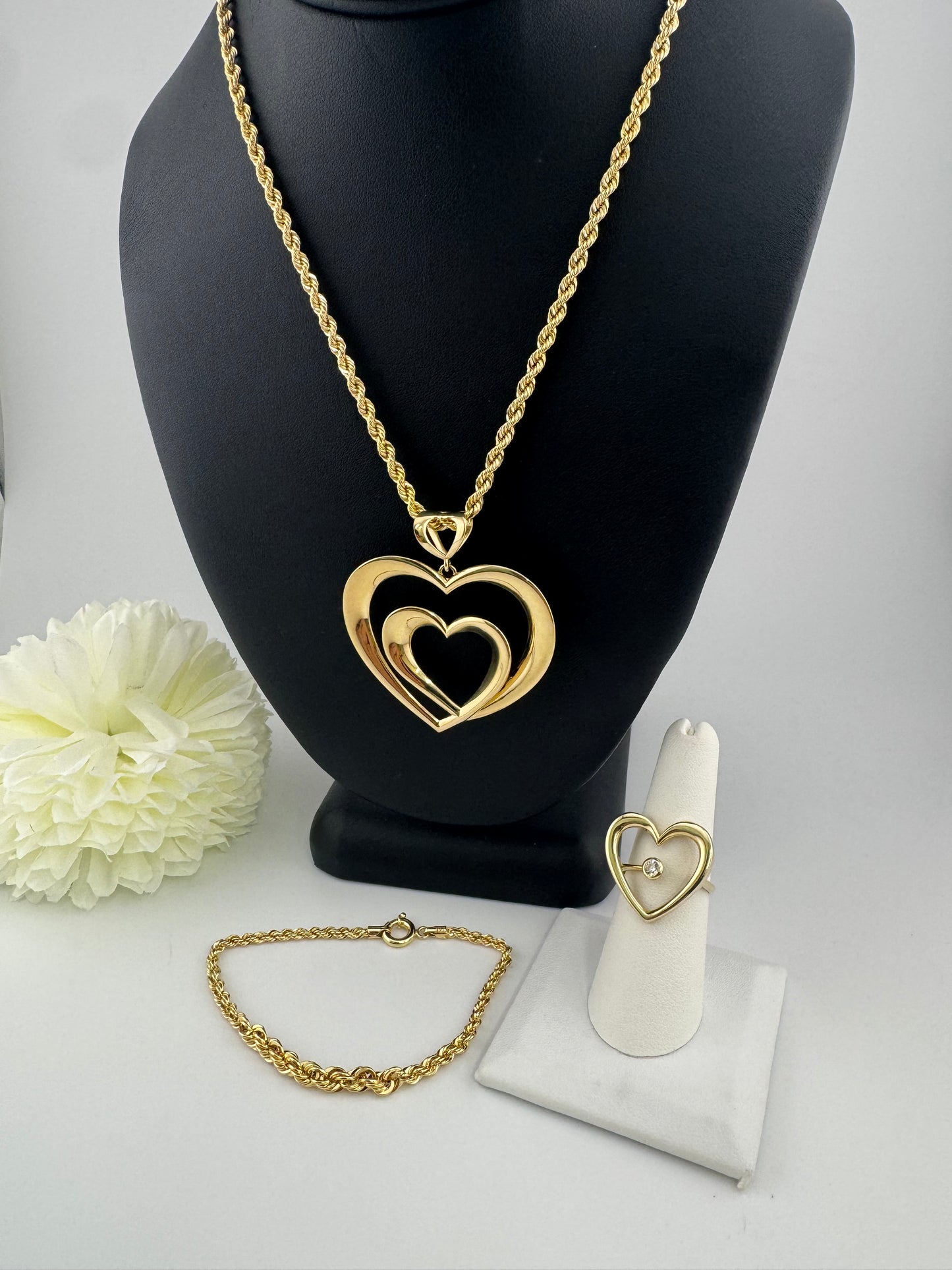 Heart Sets 14kt and 10kt