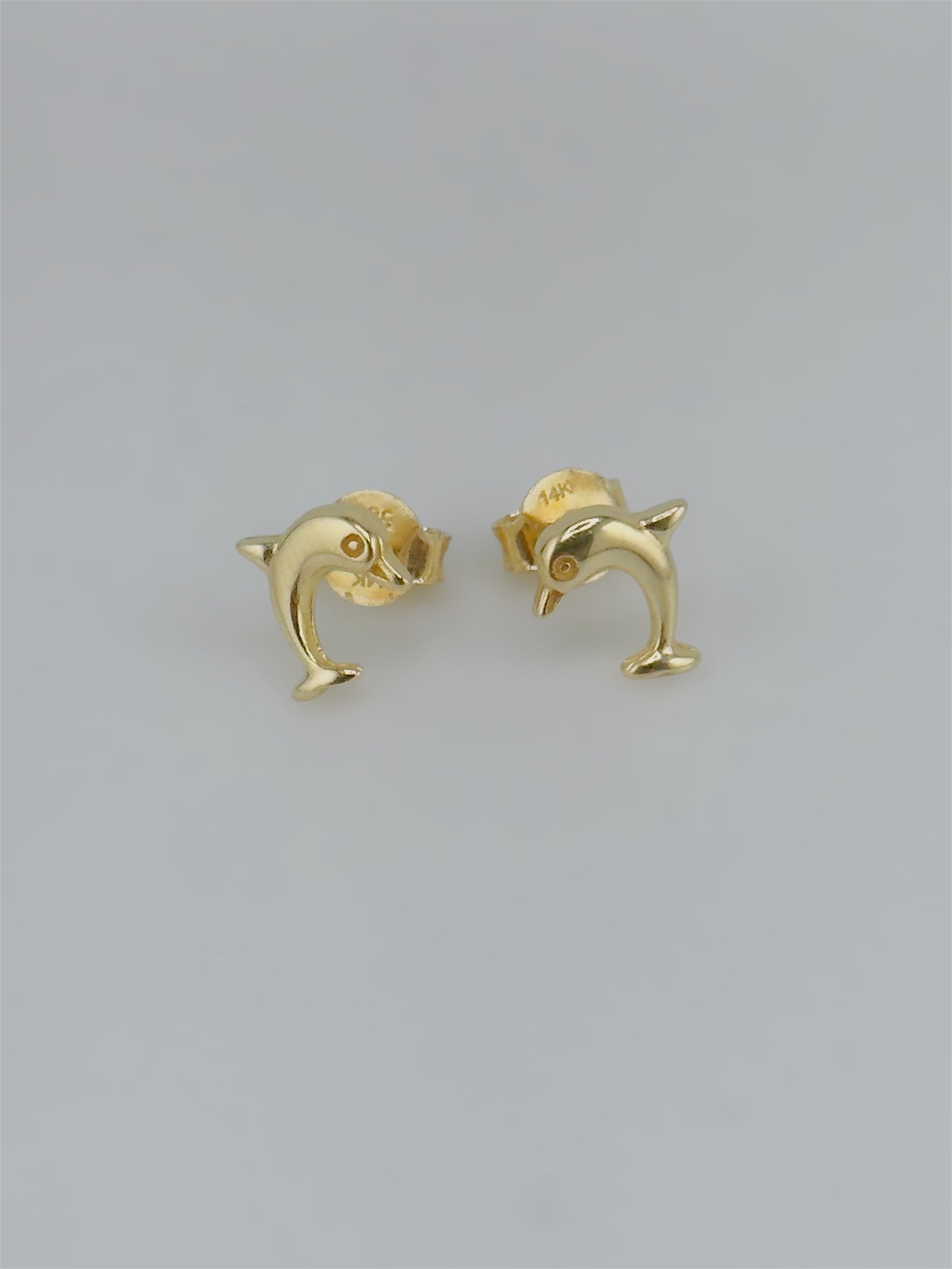 Dolphin Earrings 14kt e7