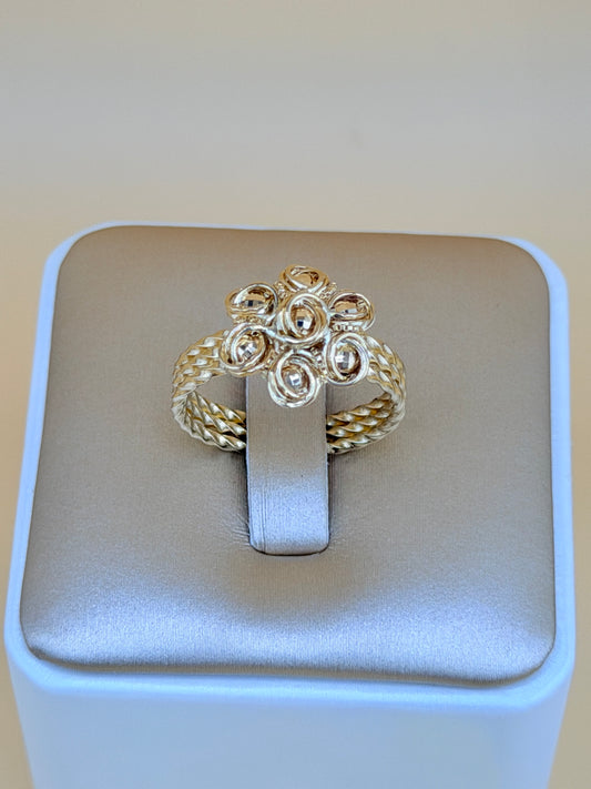 10kt Semisolid Gold Ring, size 8”.