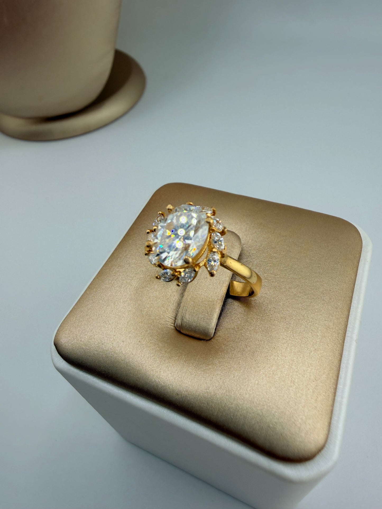 14kt Solid Gold Lab-Grown Diamond Ring, 2.25ct Total Lab-Grown Diamonds, Size 8. r