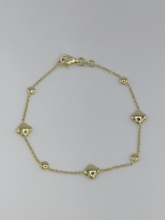 Solid Bracelet 14kt, size 7”