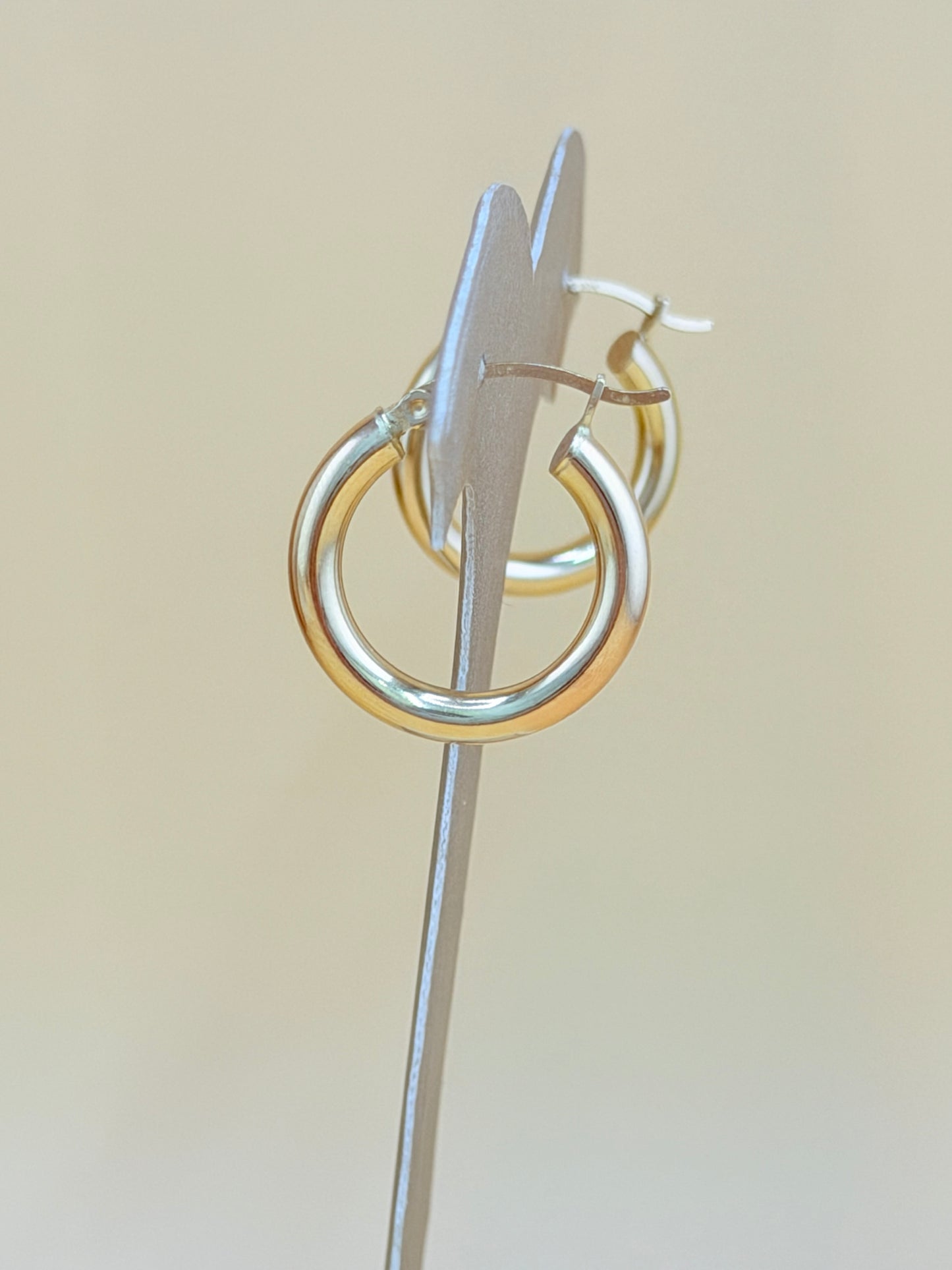 10kt Semi-solid Gold Hoops Earrings
