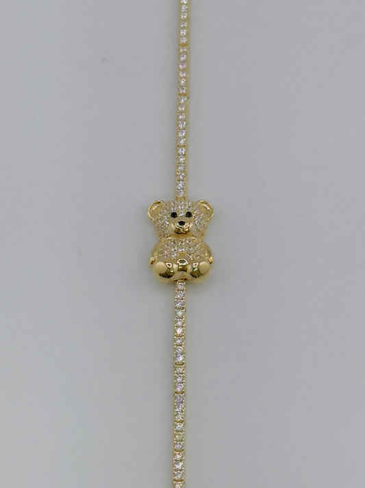 Bear Bracelet, 14kt, size 7”.
