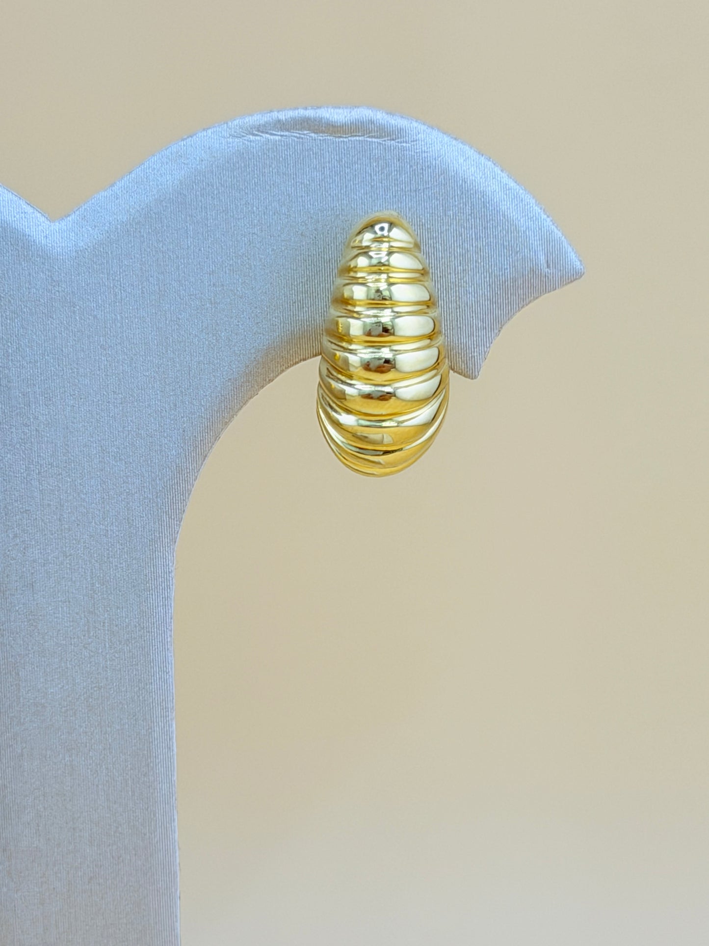 14kt Gold Earrings with Omega Back Closure.