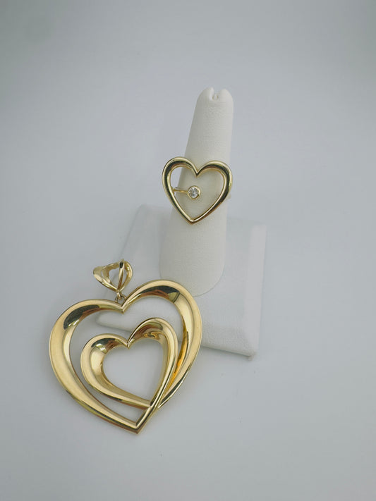 Charm and Ring Set 14kt and 10kt