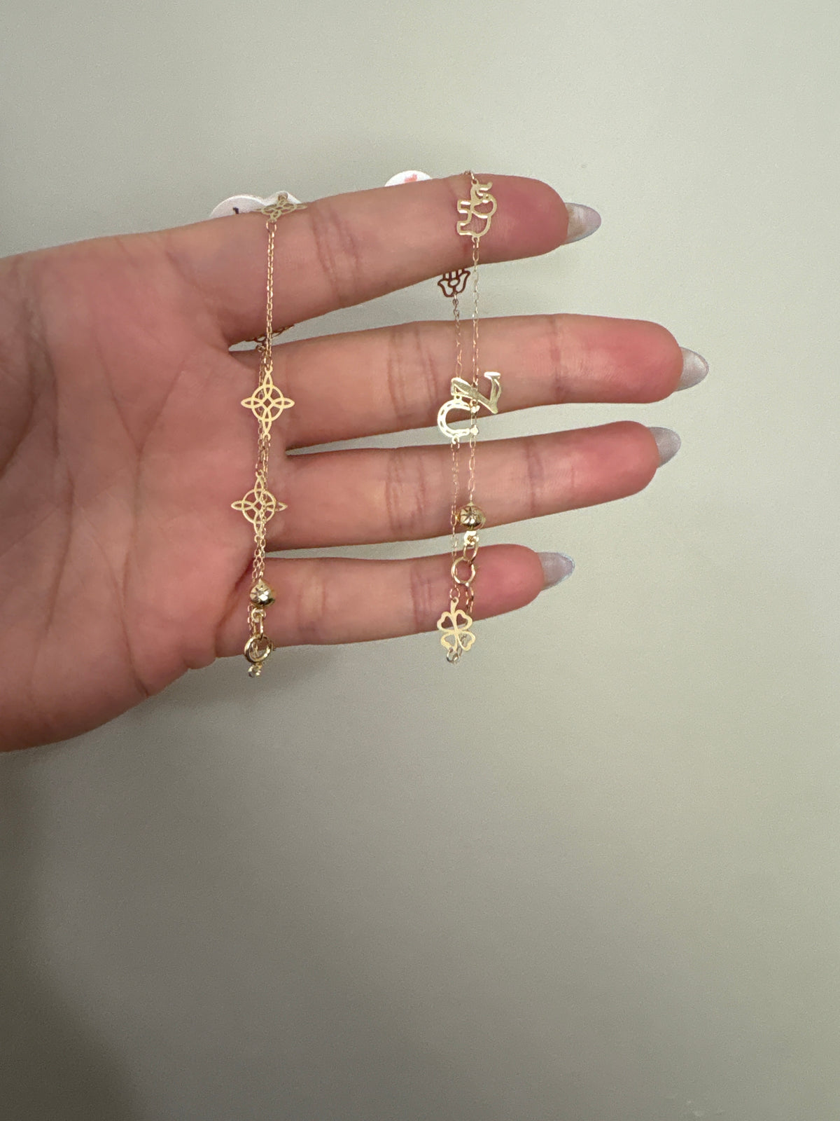 10kt Gold Bracelets, size 7”