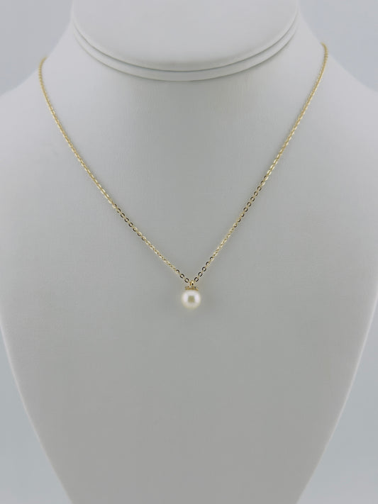 Pearl Necklace 14kt, size 16”-18”, c8