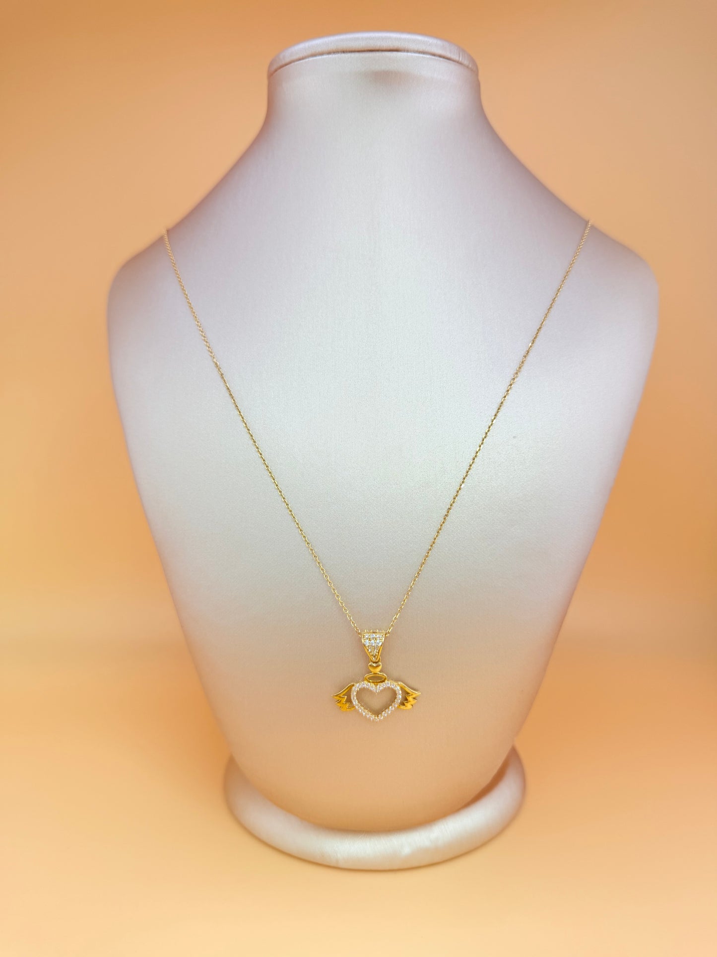 10K Solid Gold Chain with Pendant, 22” Long, 1mm Wide. n