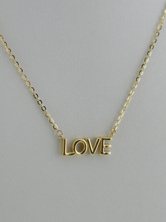 LOVE Necklace 14kt, size 18”, c12