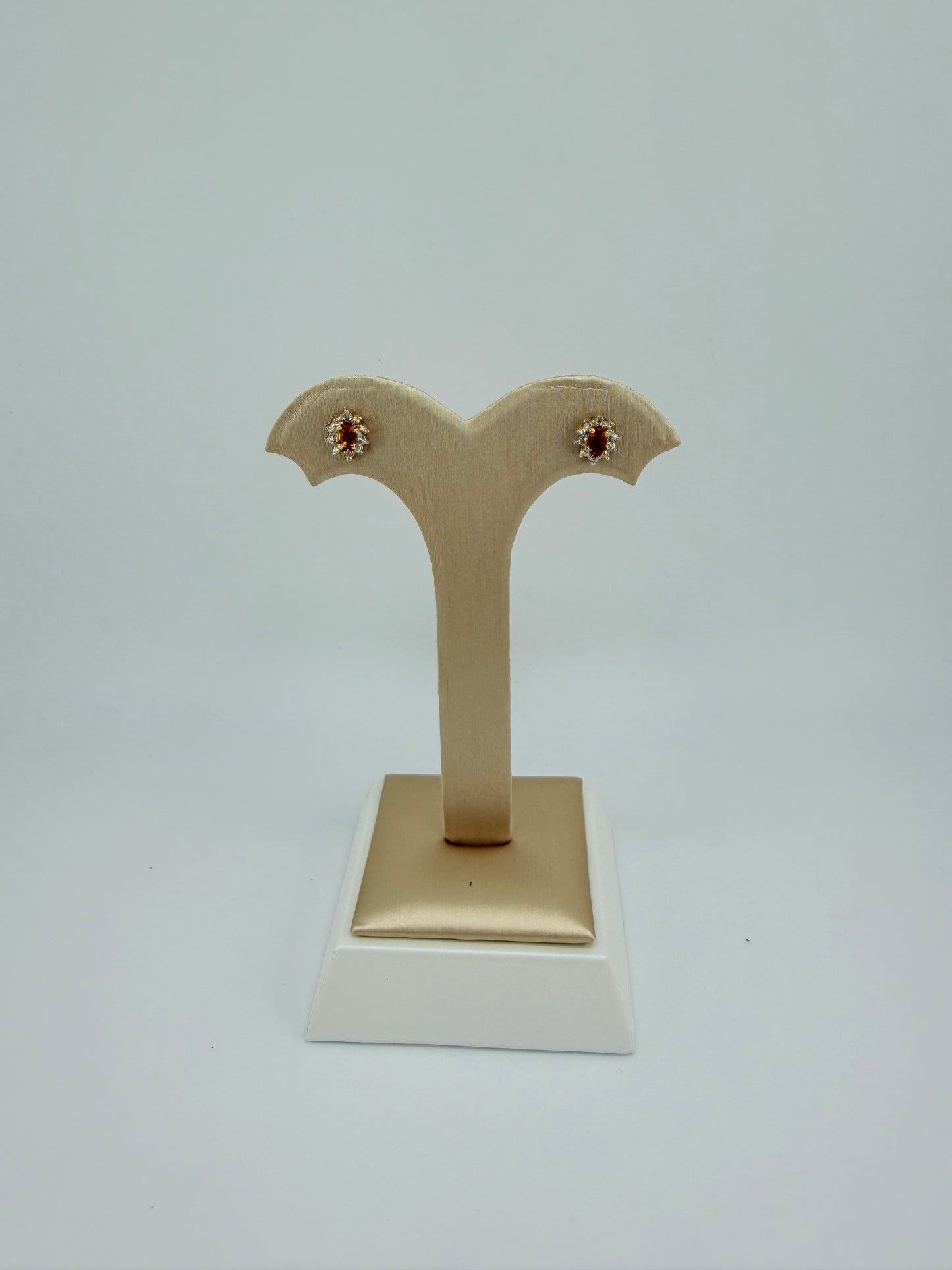 10kt Earrings (real Citrino Stone)