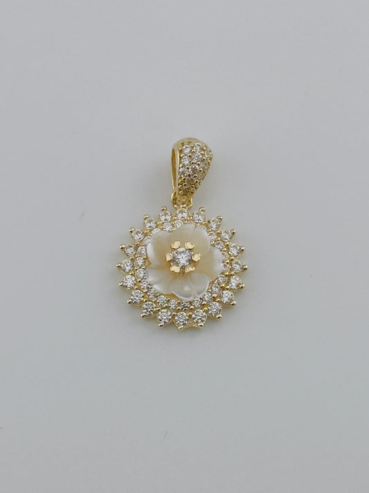 Flower Pendant, 14kt, ch41