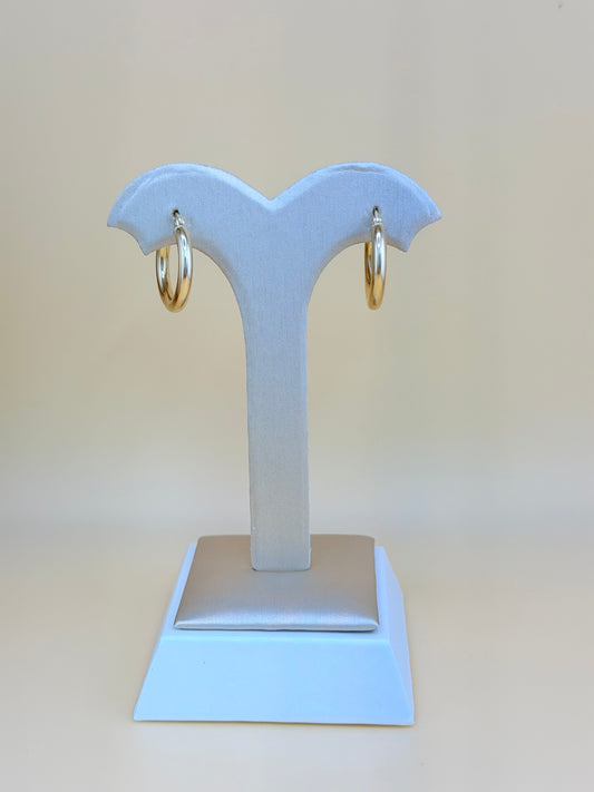 10kt Semi-solid Gold Hoops Earrings