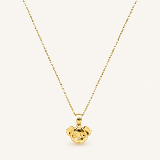 14K Solid Gold Chain and Pendant, 18” Chain, 0.6mm Thick. ch