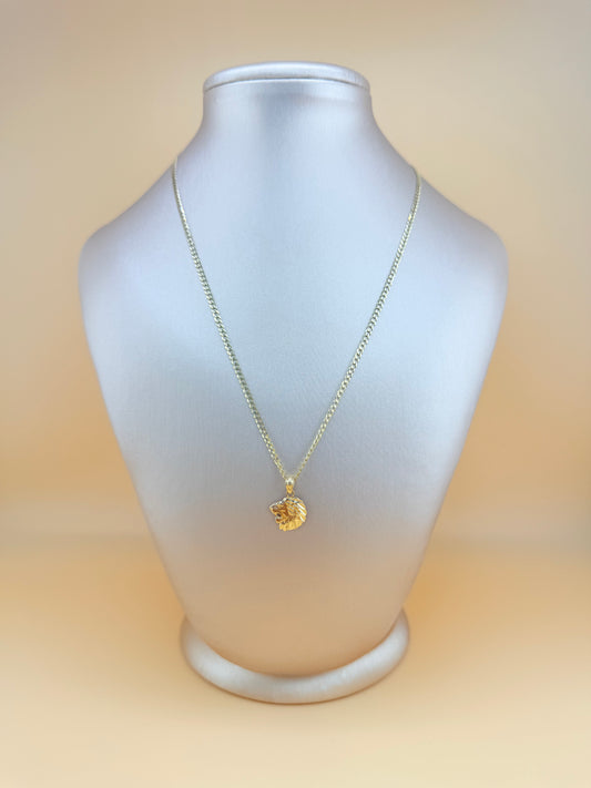 Solid Gold Lion Pendant with Chain, Ideal for Kids, 16” Chain, 2.2mm Thick. n