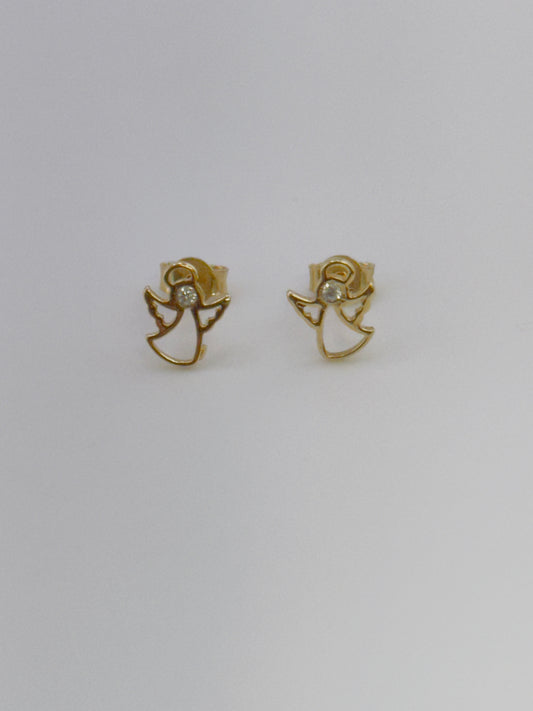 Small Angel Earrings,10kt. e36