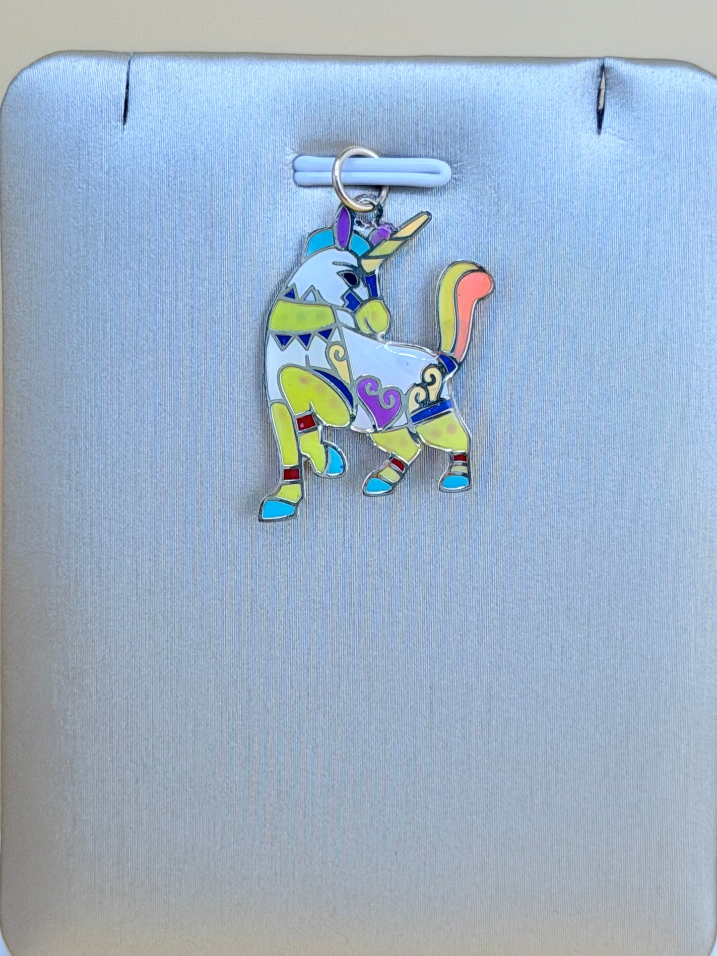 14K Gold Unicorn Pendant, Fits Chains Up to 3mm Thick, Double-Sided Design with the Same Figure on Both Sides. ch