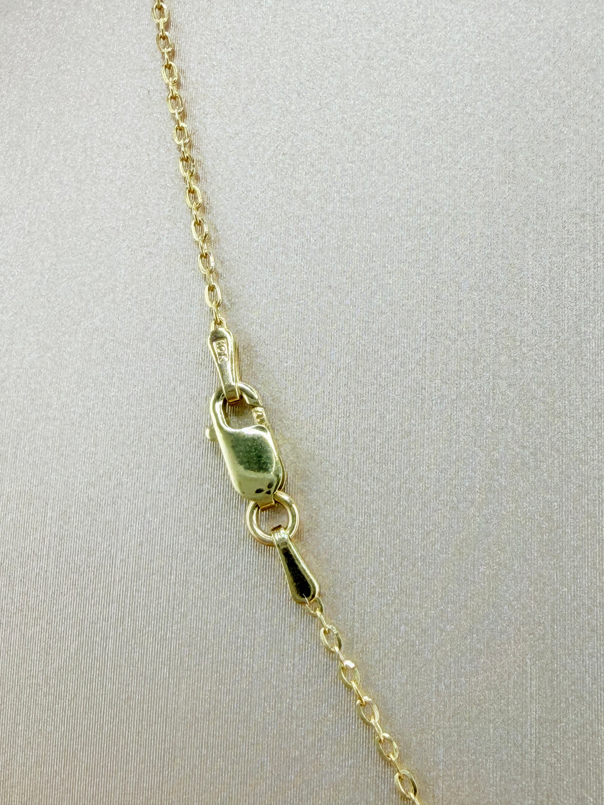 10K Solid Gold Rose Pendant with Chain, 16” Chain, 1mm Wide. n