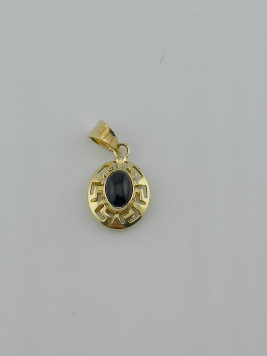 Black Stone Charm 14kt, ch16