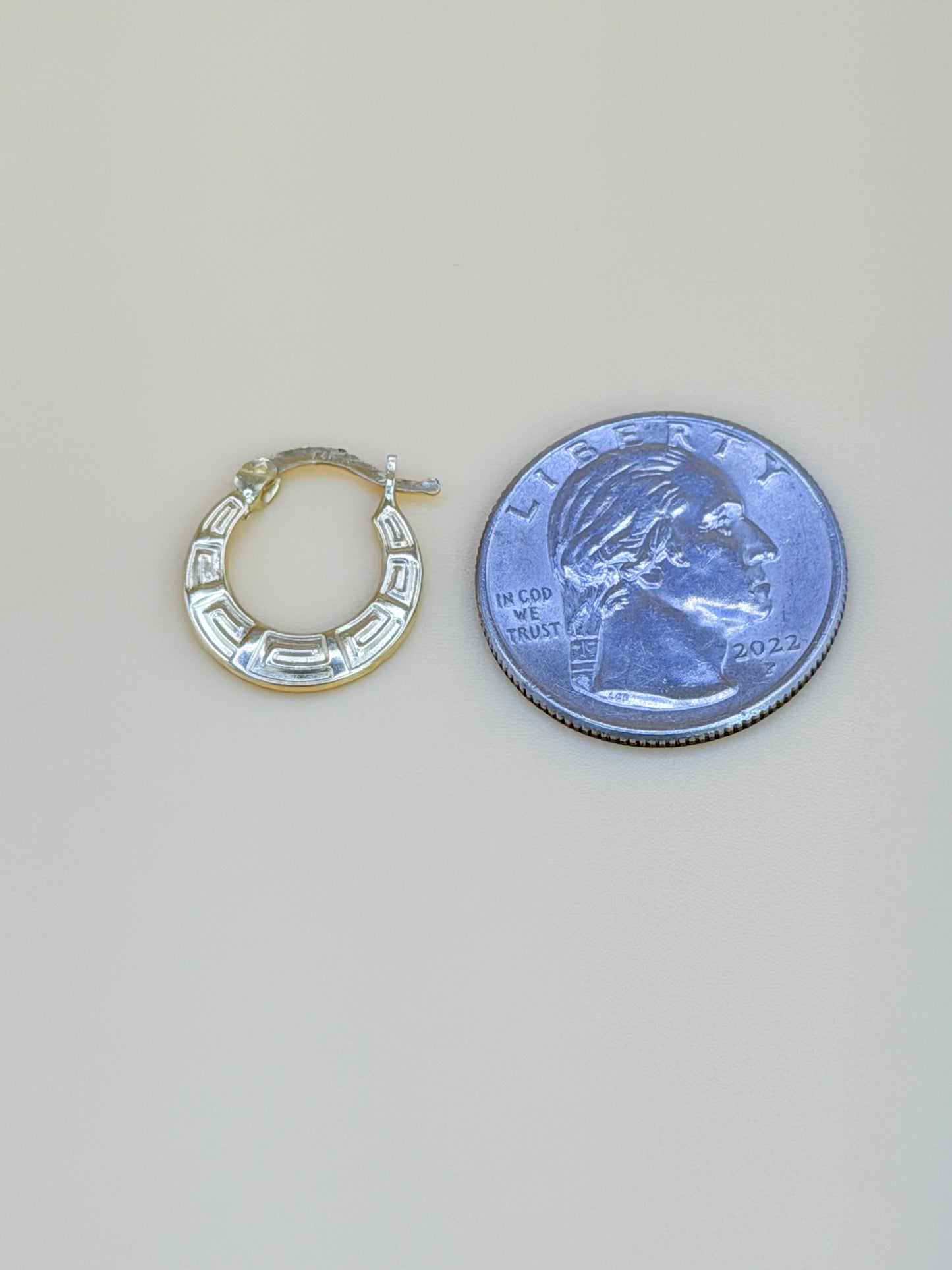 14kt Semi-Solid Gold Hoops Earrings. e
