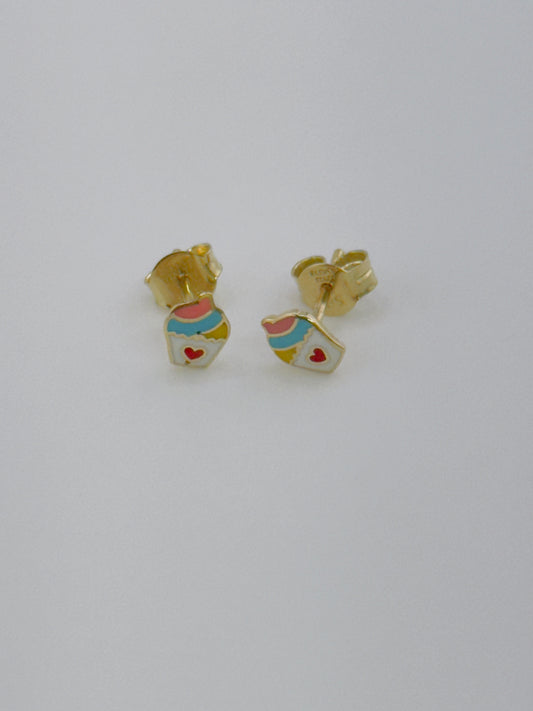 Cupcake Earrings 14kt e6