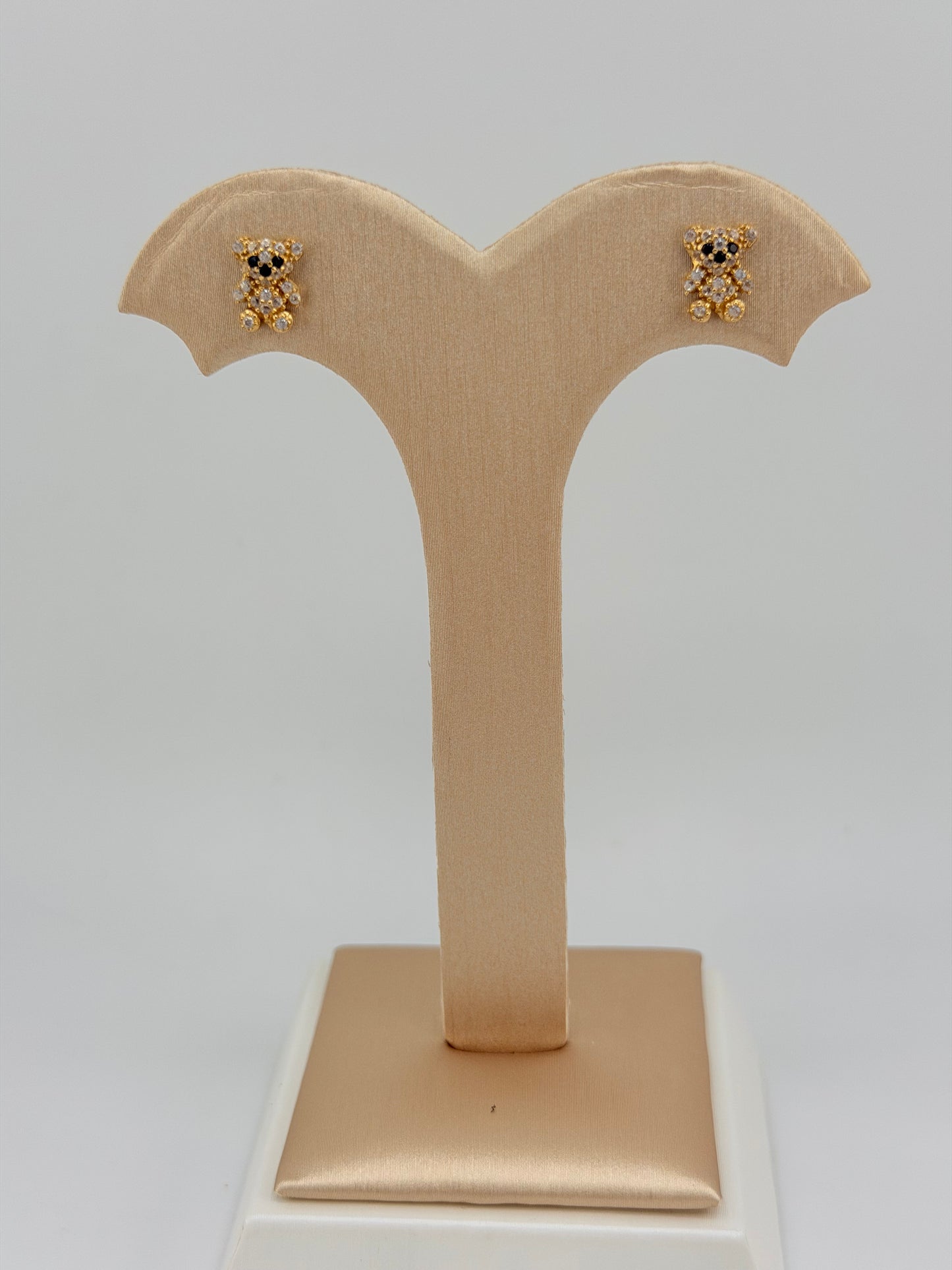 14kt Small Gold Bears Earrings