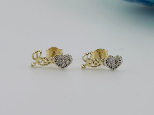 LOVE Esrrings 10kt, e79