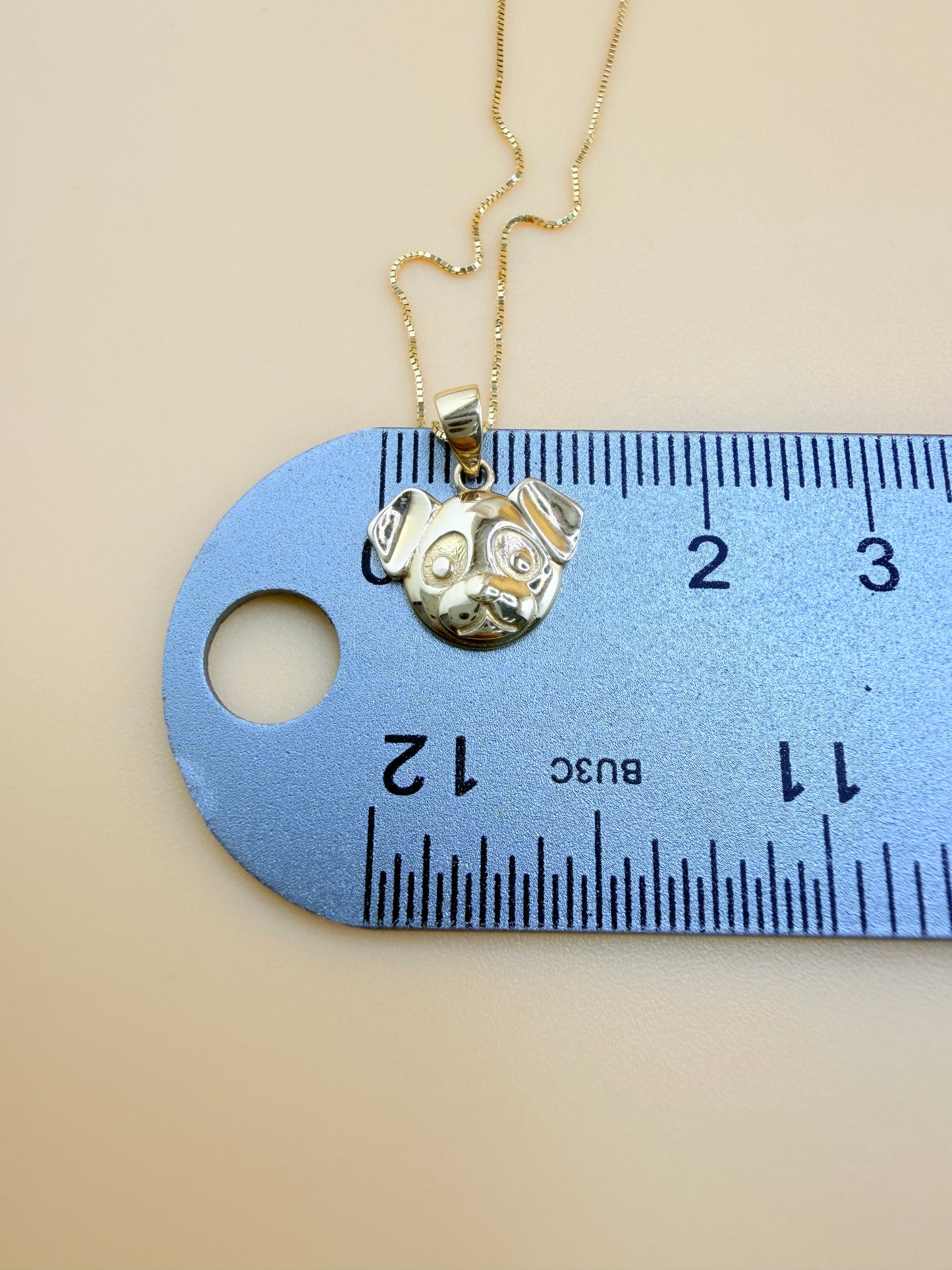 14K Solid Gold Chain and Pendant, 18” Chain, 0.6mm Thick. ch