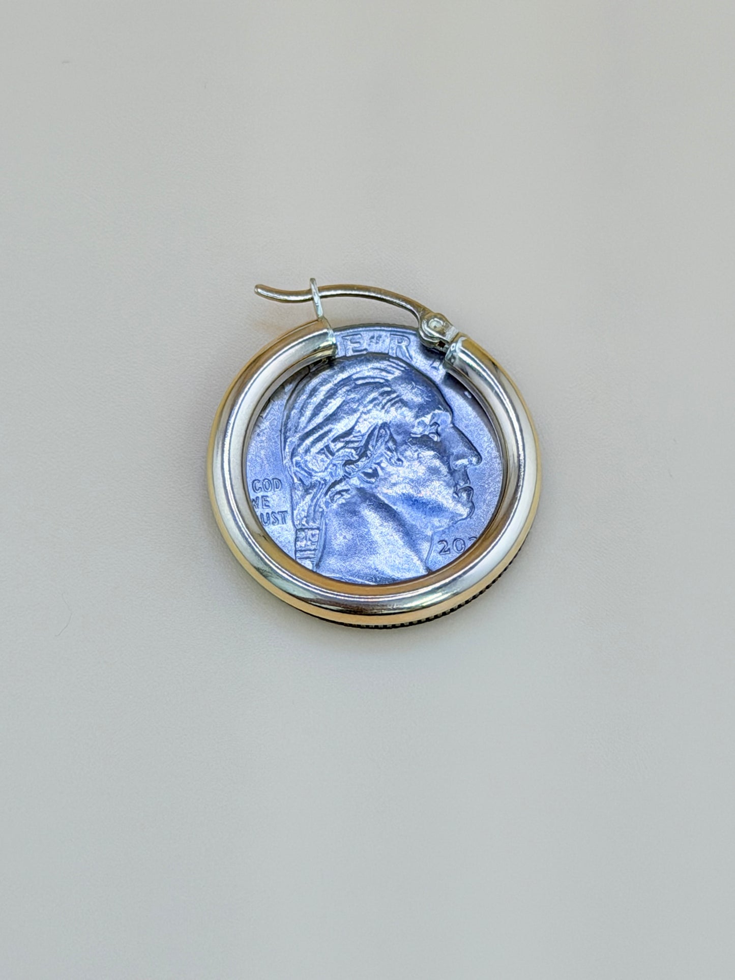 10kt Semi-Solid Gold Hoops Earrings. e