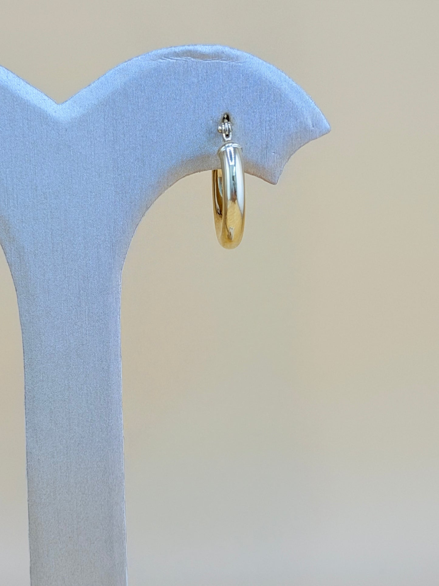 10kt Semi-Solid Gold Hoop Earrings.
