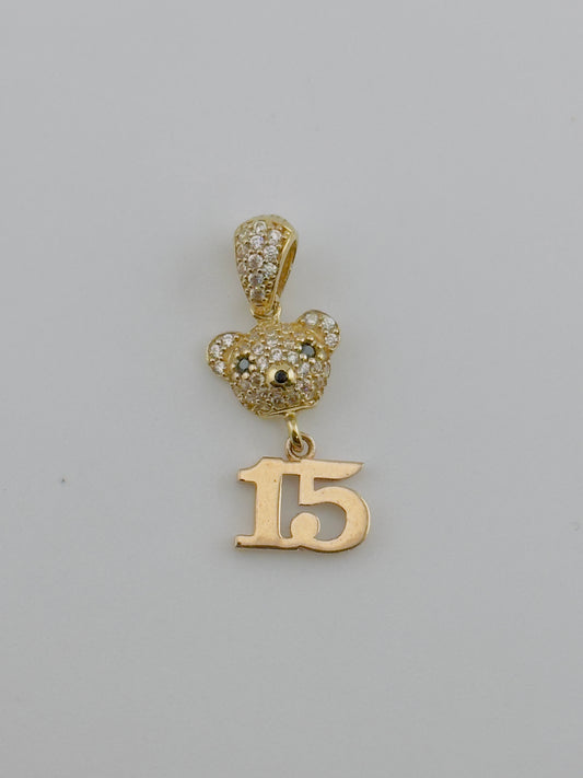 Bear Pendant, 10kt, ch48