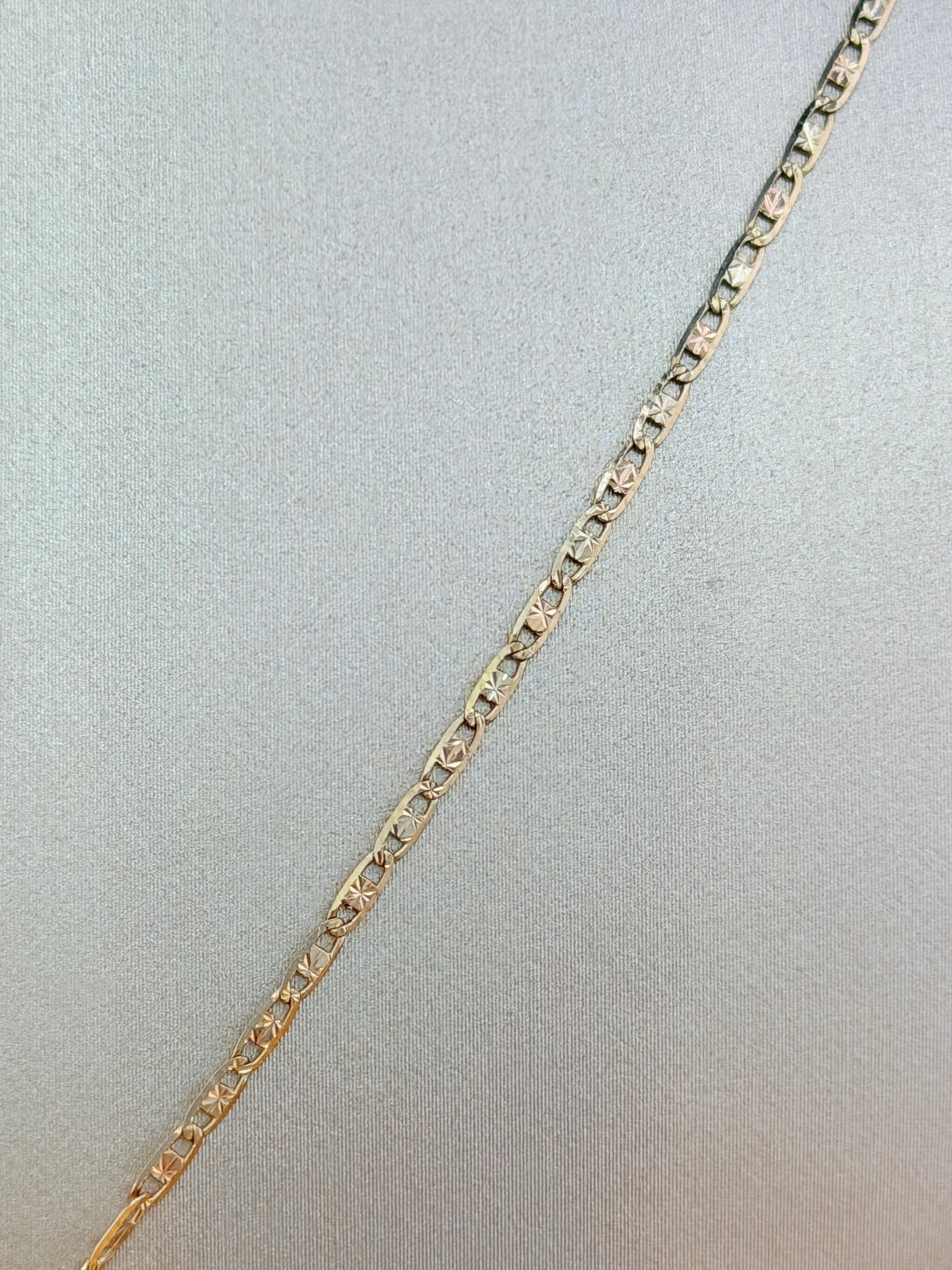 10K Solid Gold Chain with Pendant, 24” Long, 1.7mm Thick. n