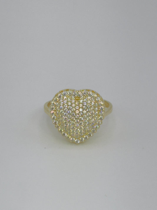 Anillo de 14kt en forma de corazón