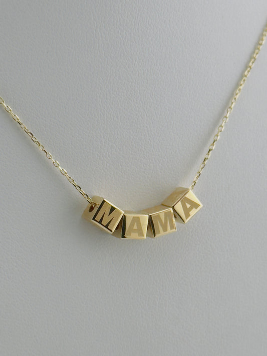 MAMÁ Necklace 14kt, size 16”, c14