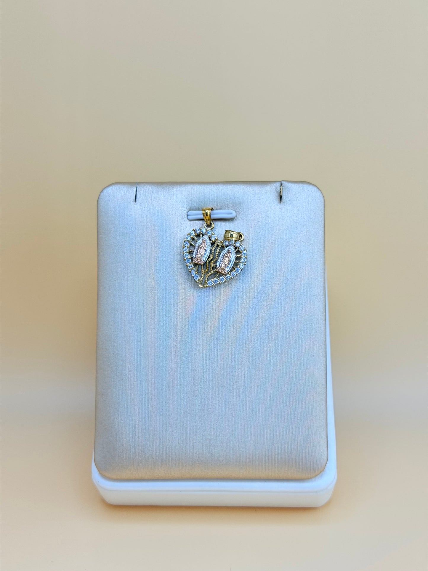 10K Gold Couples’ Split Pendant, Fits Chains Up to 3mm Wide. ch