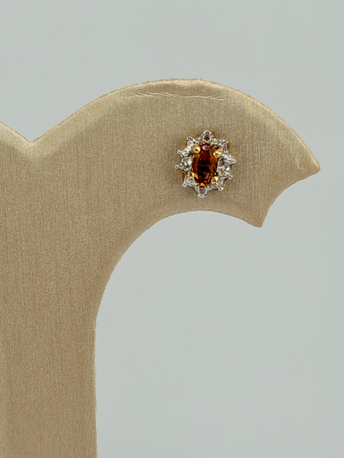 10kt Earrings (real Citrino Stone)