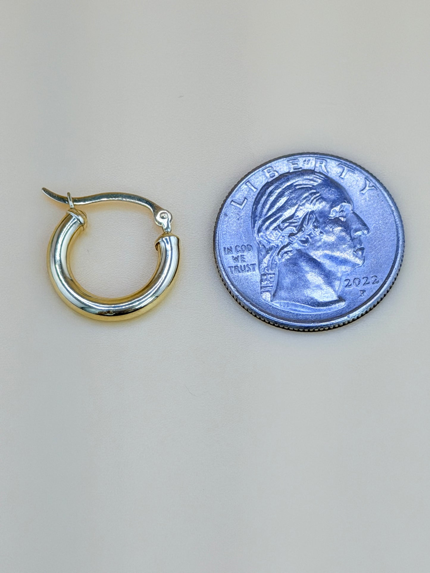10kt Semi-Solid Gold Hoop Earrings.