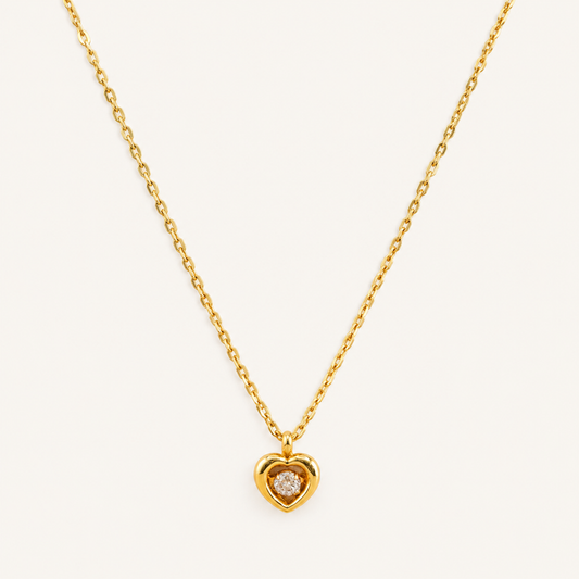 14K Solid Gold Chain with Small Pendant, 18” Long, 1mm Thick. n