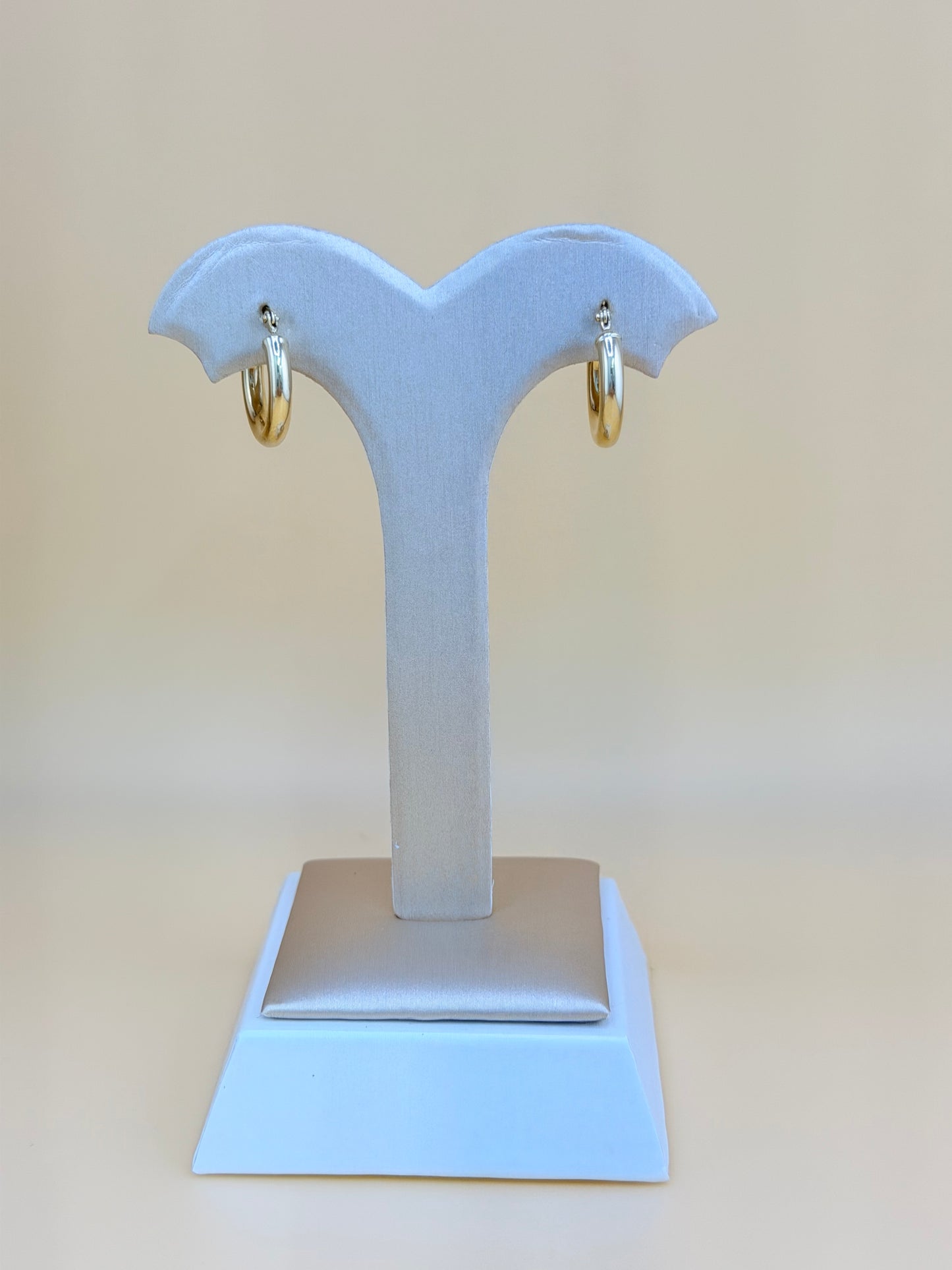 10kt Semi-Solid Gold Hoop Earrings.