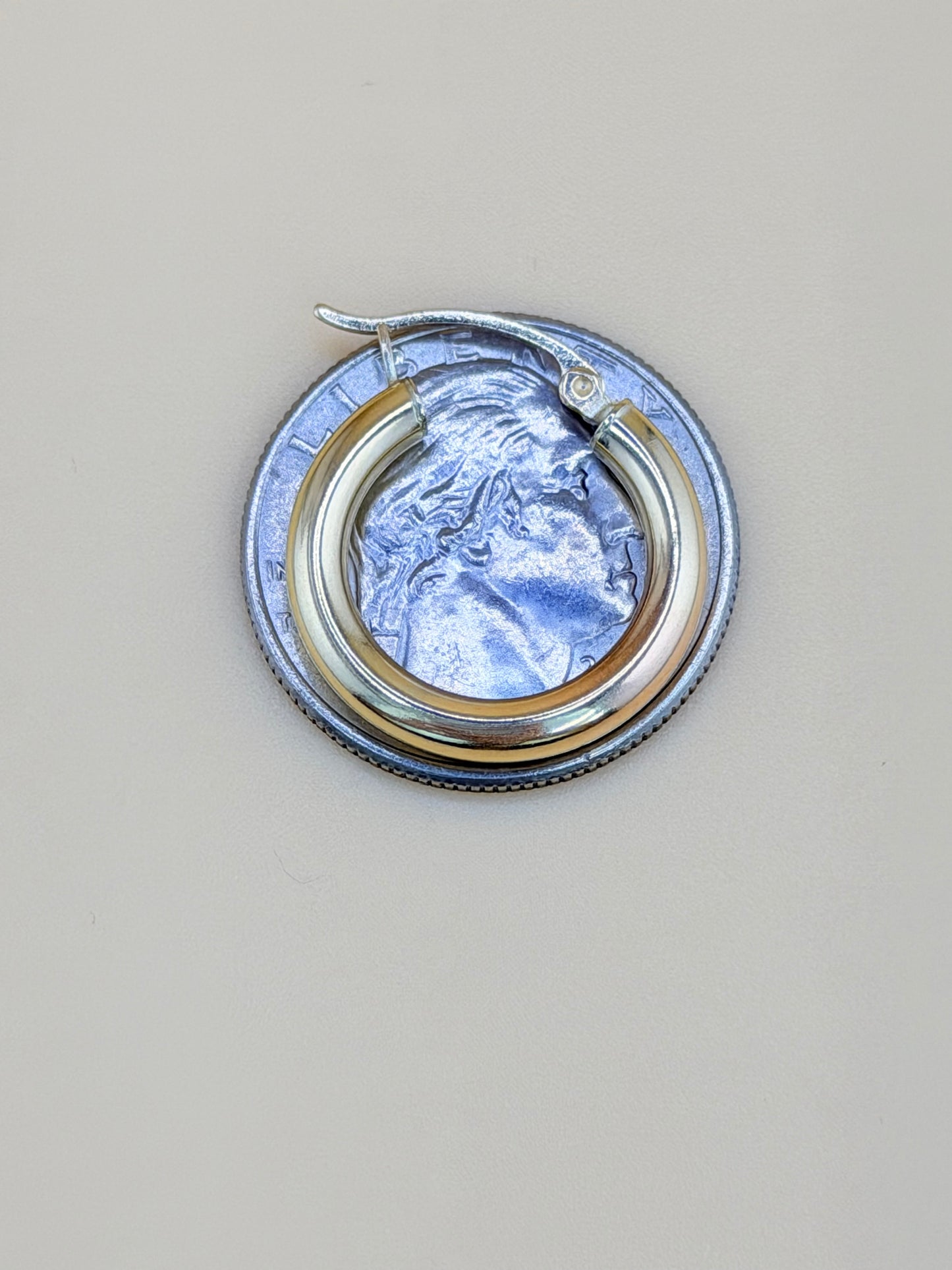 10kt Semi-solid Gold Hoops Earrings