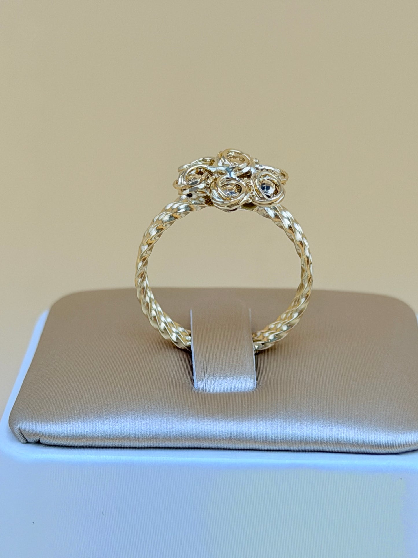 10kt Semisolid Gold Ring, size 8”.