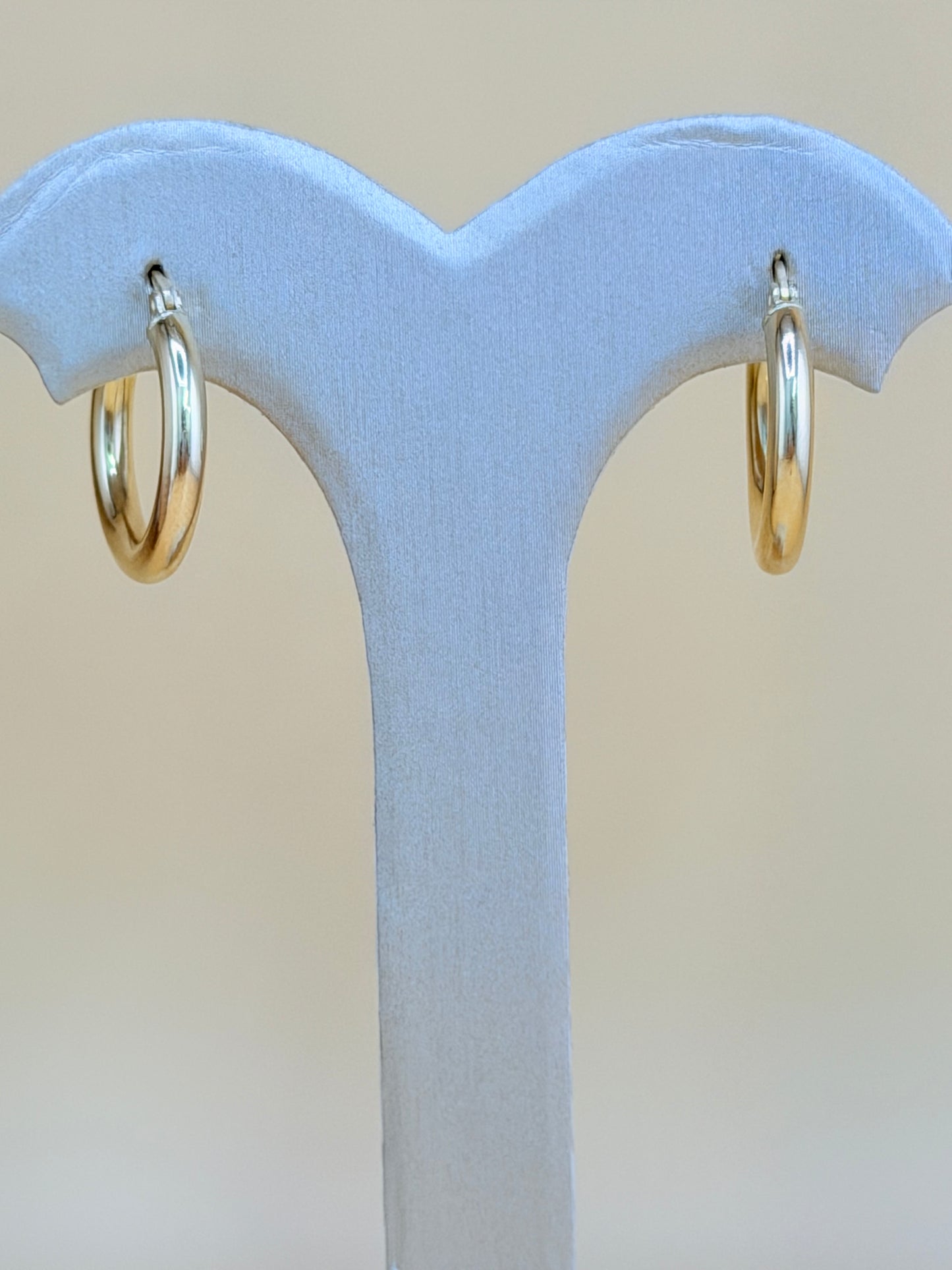 10kt Semi-solid Gold Hoops Earrings