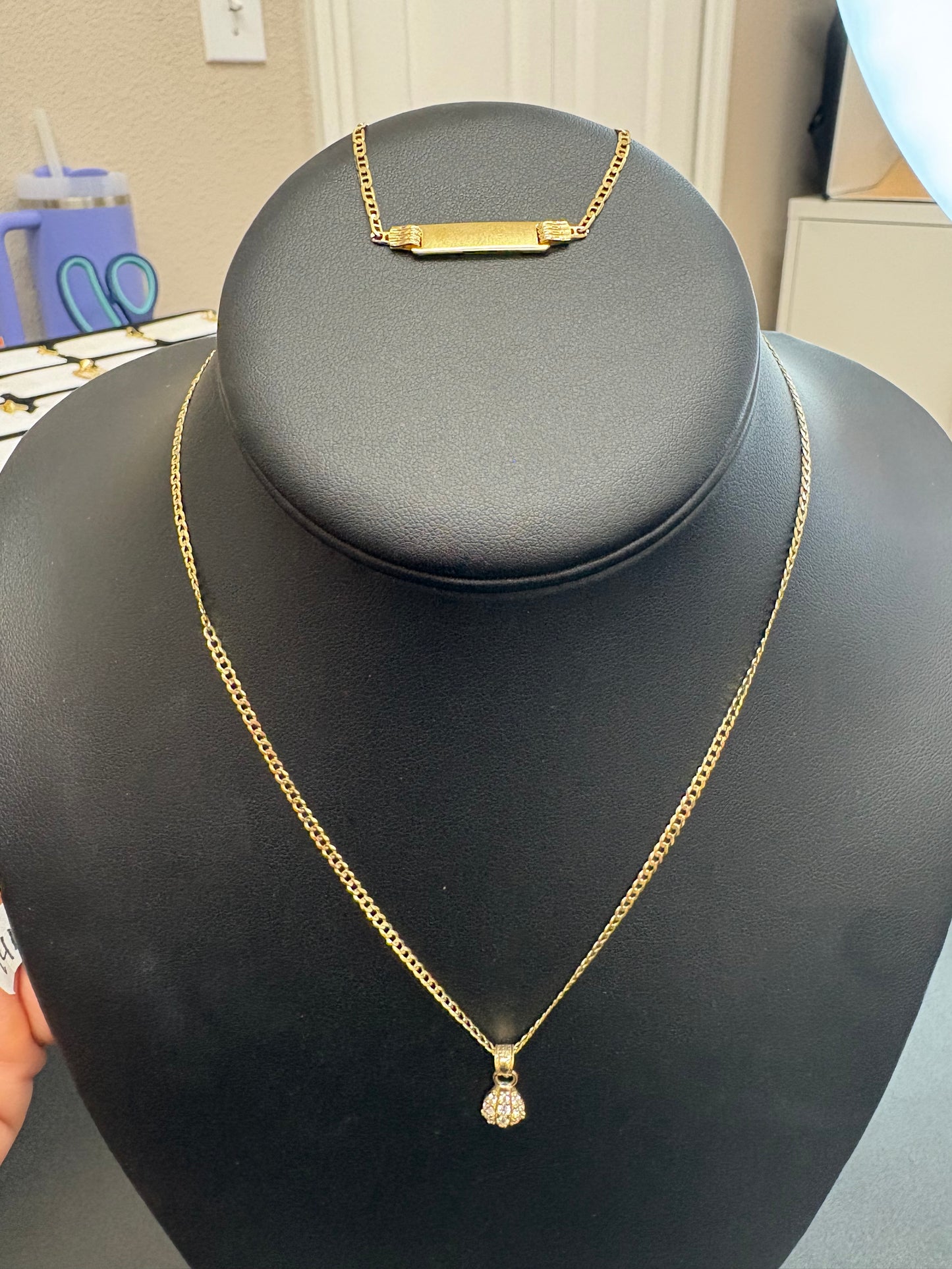 Bracelet 5,5 and necklace size 16