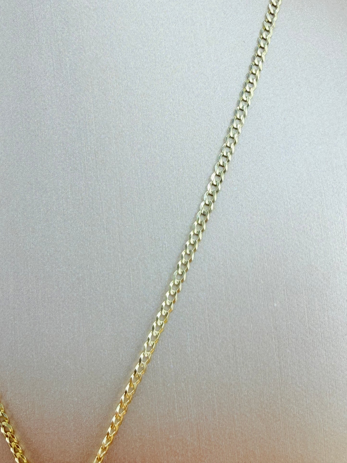 Solid Gold Lion Pendant with Chain, Ideal for Kids, 16” Chain, 2.2mm Thick. n